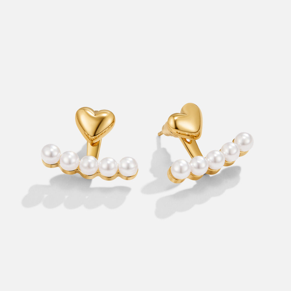 Pearl & Heart Romance Oorbellen