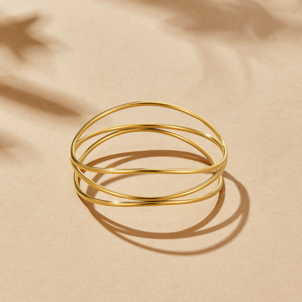 Sabrina Gouden Gelaagde Armband Hoofdafbeelding