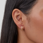 18K Gouden & Kristallen Claw Oorbellen