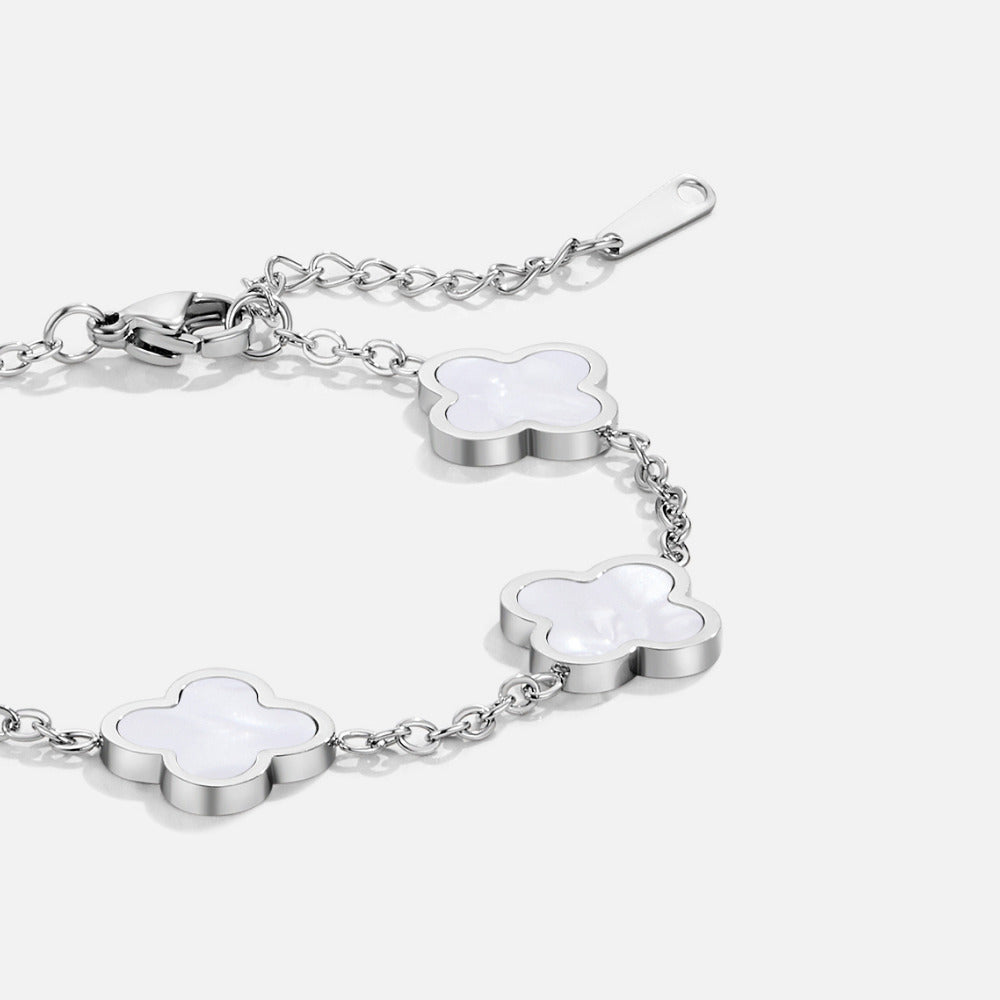 Zilveren Clover Armband