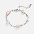 Zilveren Freshwater Parel Gelaagde Armband