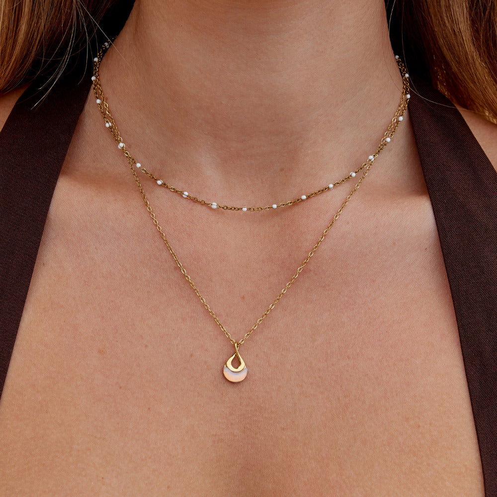 Tiffany White Stone Hanger Ketting Secundaire afbeelding