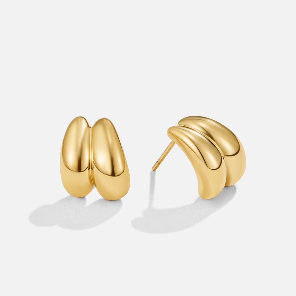 Twin Teardrop Oorbellen
