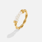Twisted Klassieke Zoetwaterparel Ring
