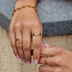 Vintage Aquamarijn Wikkel Ring