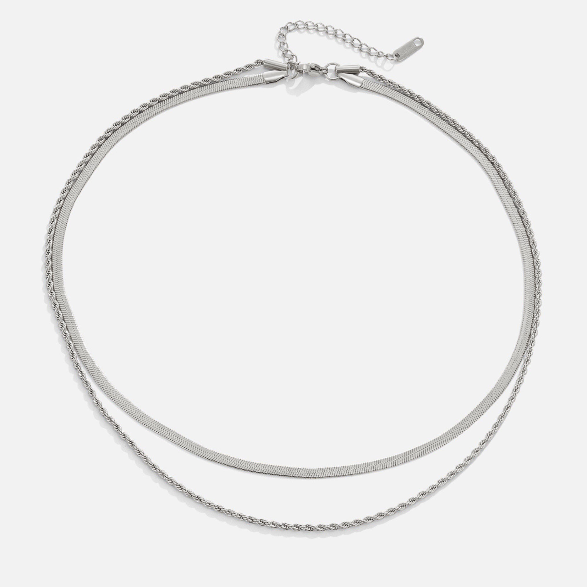 Alexandra Zilveren Gelaagde Ketting