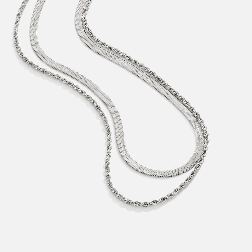 Alexandra Zilveren Gelaagde Ketting