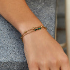 Alfa Green Malachite Bead Armband