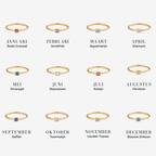 Geboortesteen 18K Gouden Ring