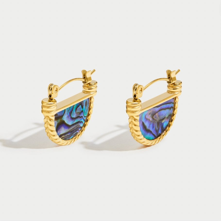 Amalfi Turquoise Schelp Oorbellen