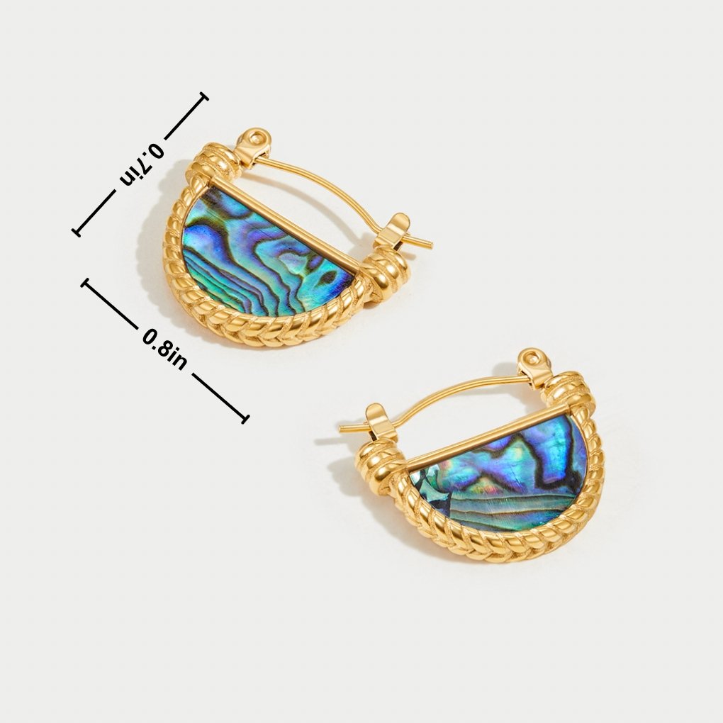 Amalfi Turquoise Schelp Oorbellen