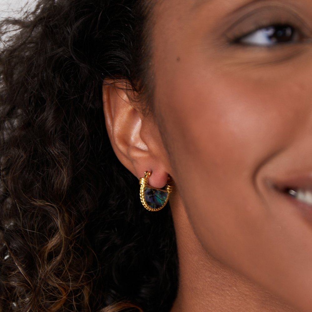 Amalfi Turquoise Shell Oorbellen Secundaire afbeelding