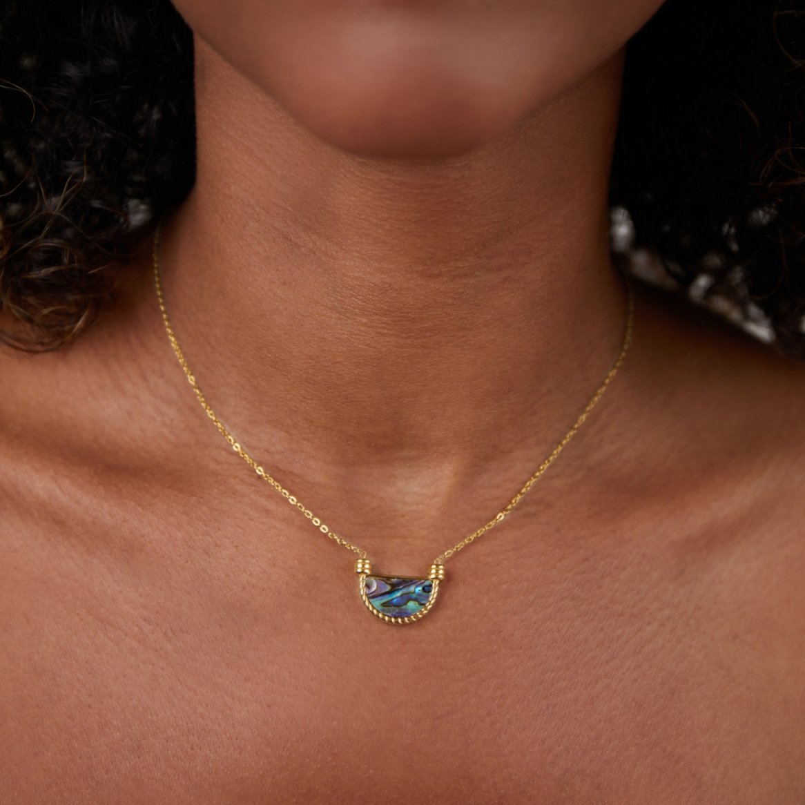 Amalfi Turquoise Shell Ketting Secundaire afbeelding