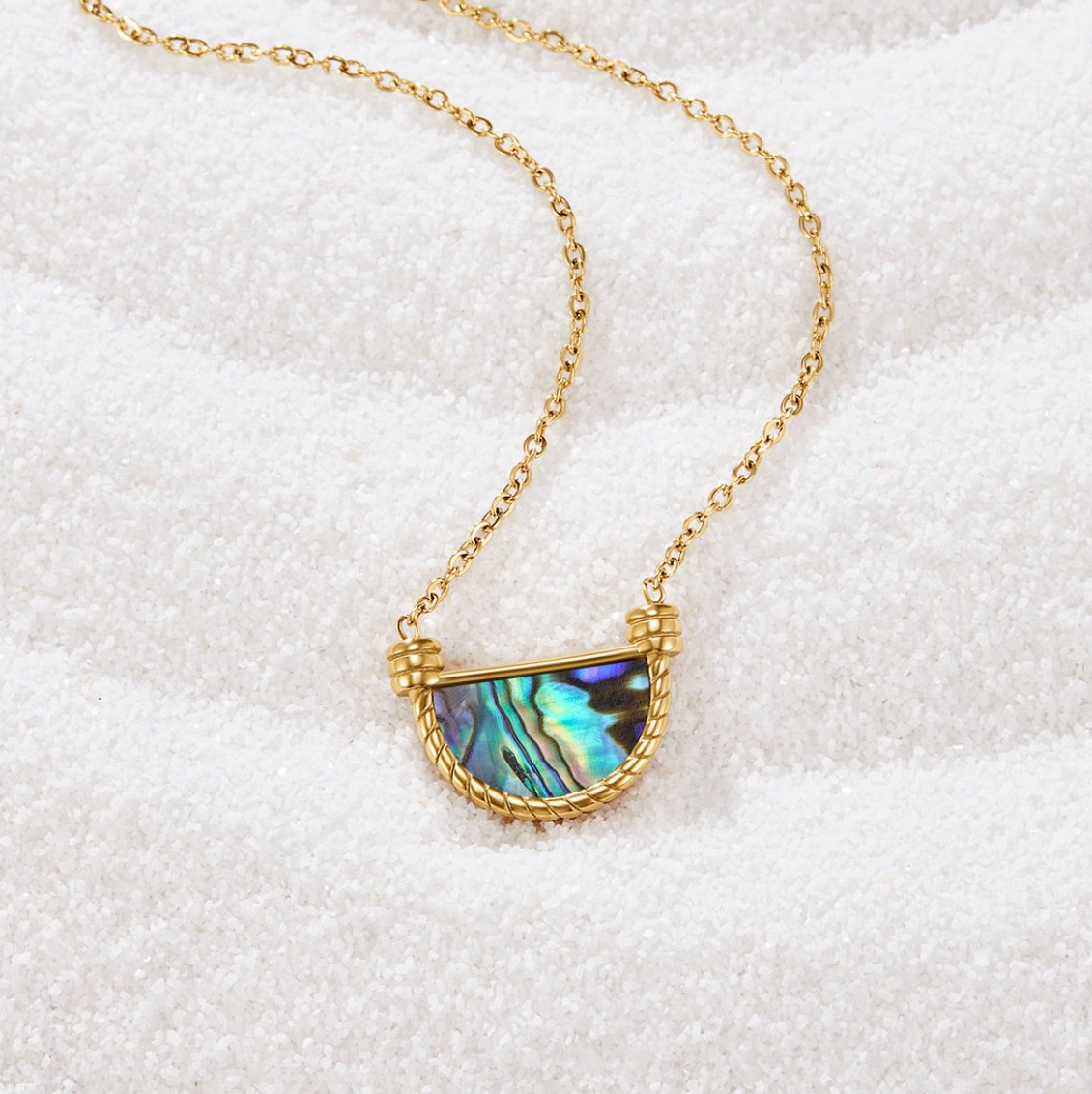 Amalfi Turquoise Schelp Ketting