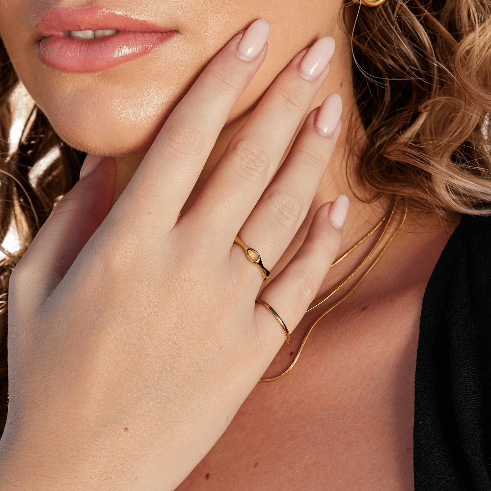 Amalfi Wave Gouden Ring Secundaire afbeelding