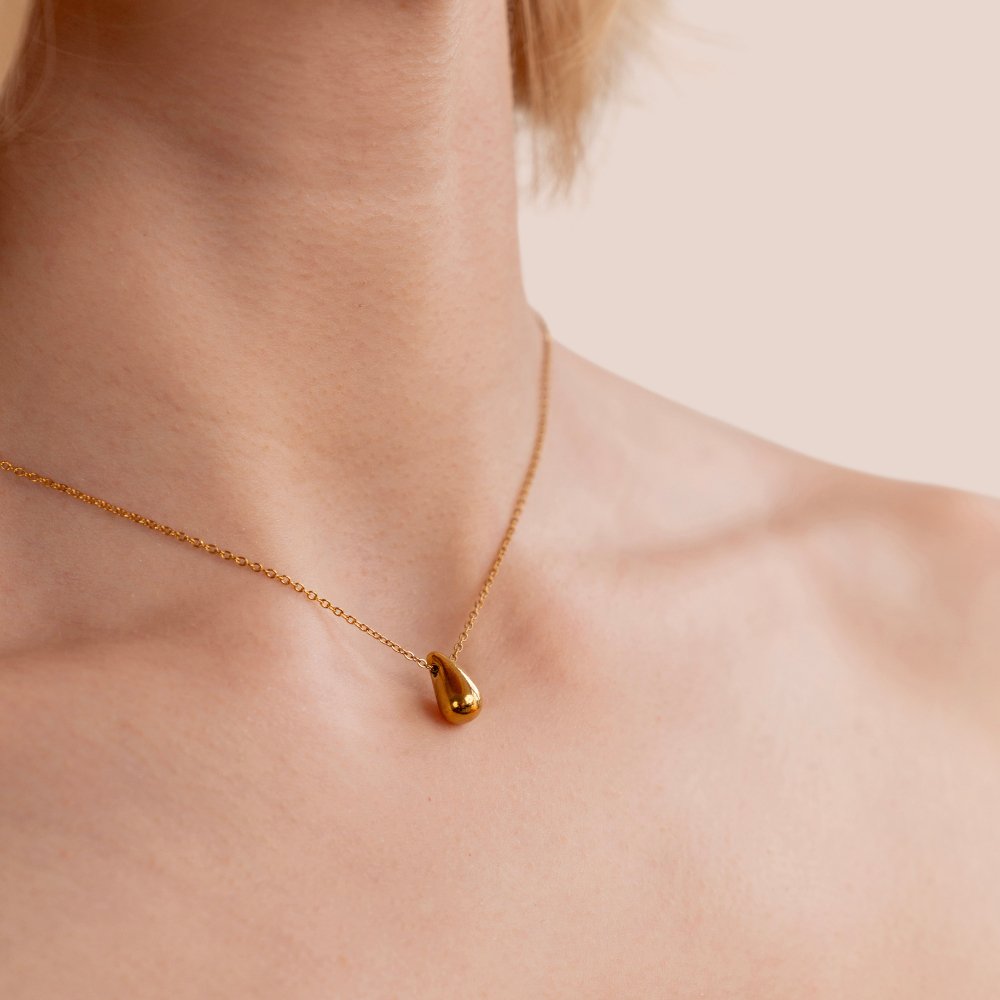 Amara Goudenen Teardrop Ketting Secundaire afbeelding