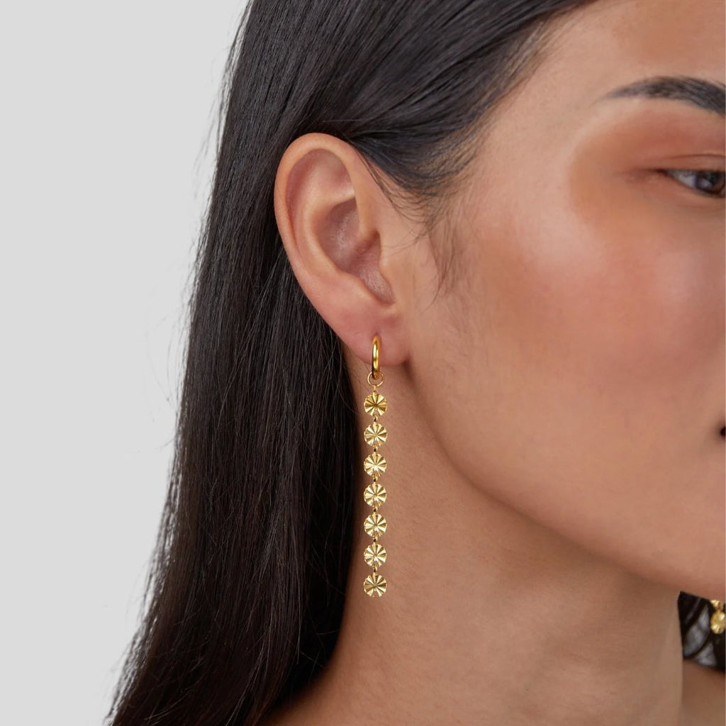 Amari 18K Gouden Disc Oorbellen
