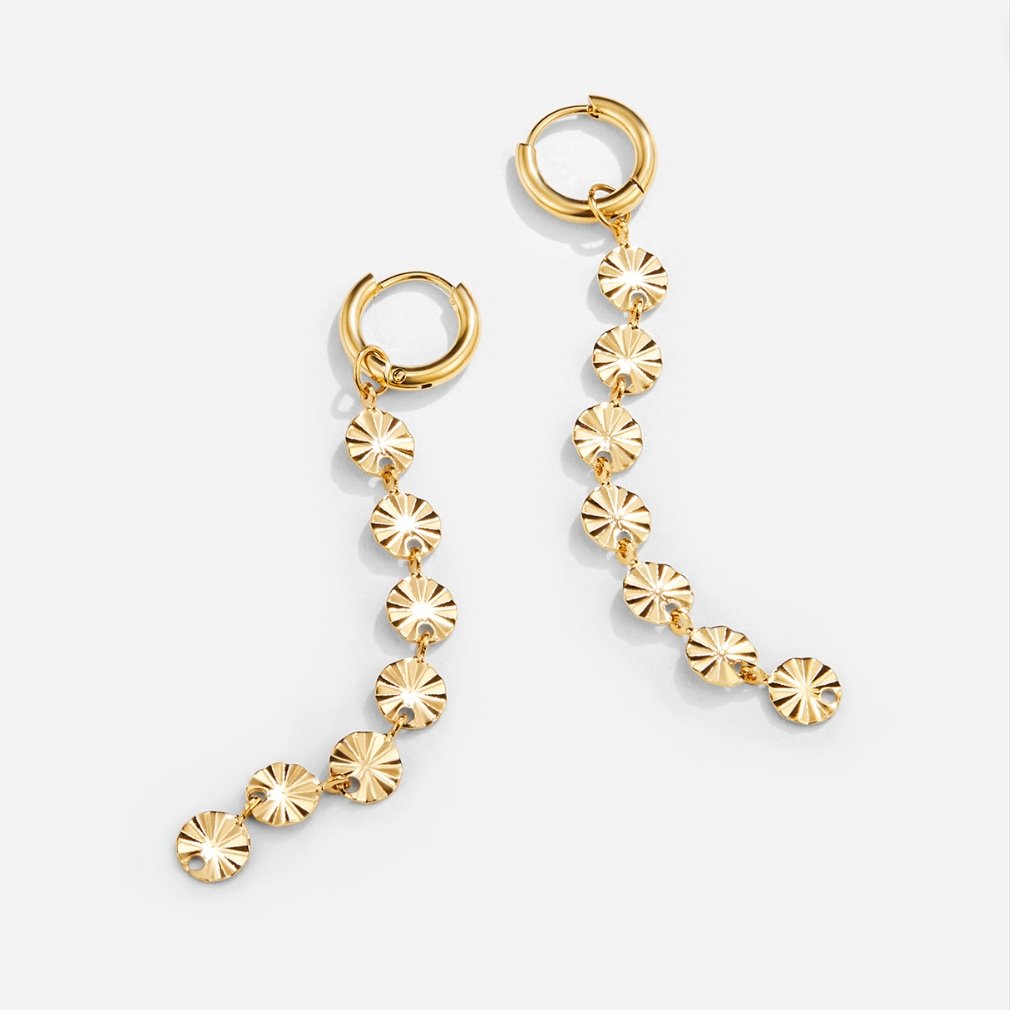 Amari 18K Gouden Disc Oorbellen