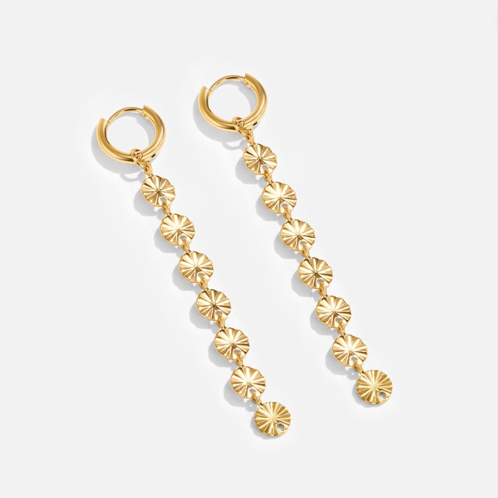 Amari 18K Gouden Disc Oorbellen