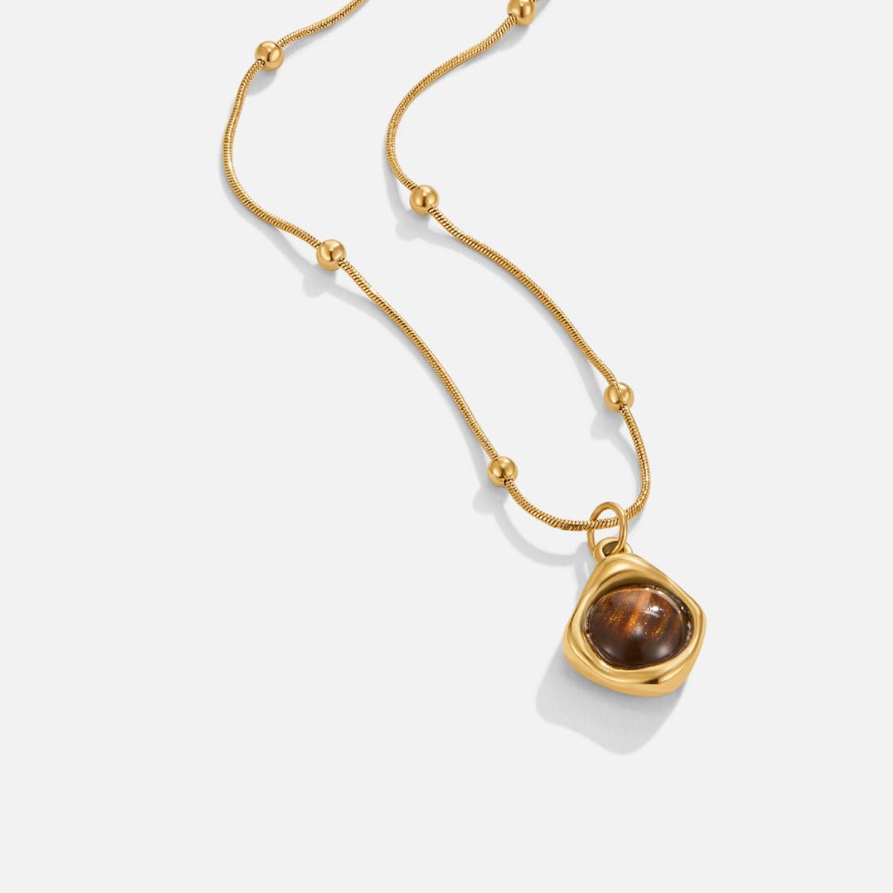 Amber Stone Hanger Ketting Hoofdafbeelding