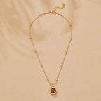 Amber Stone Hanger Ketting