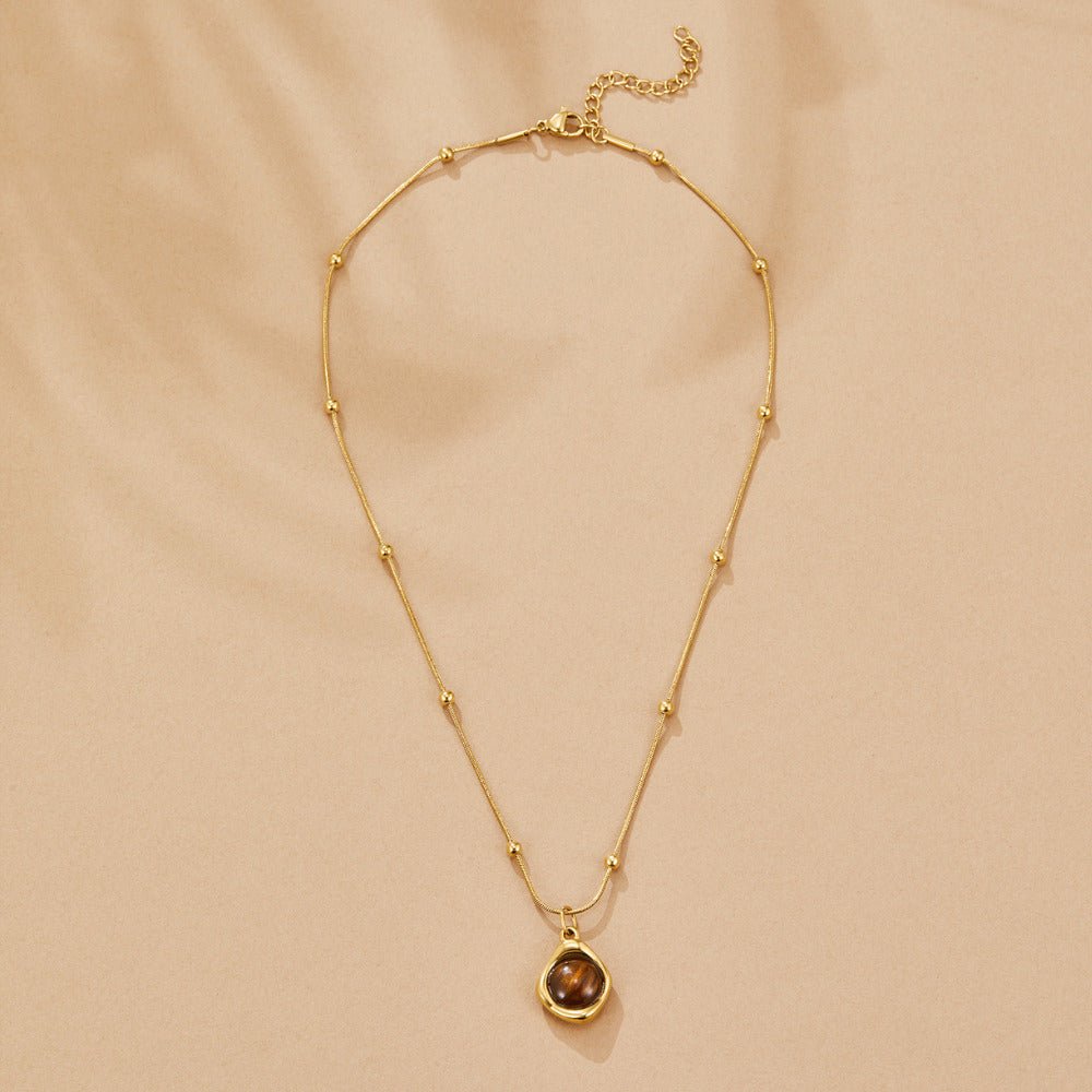 Amber Stone Hanger Ketting