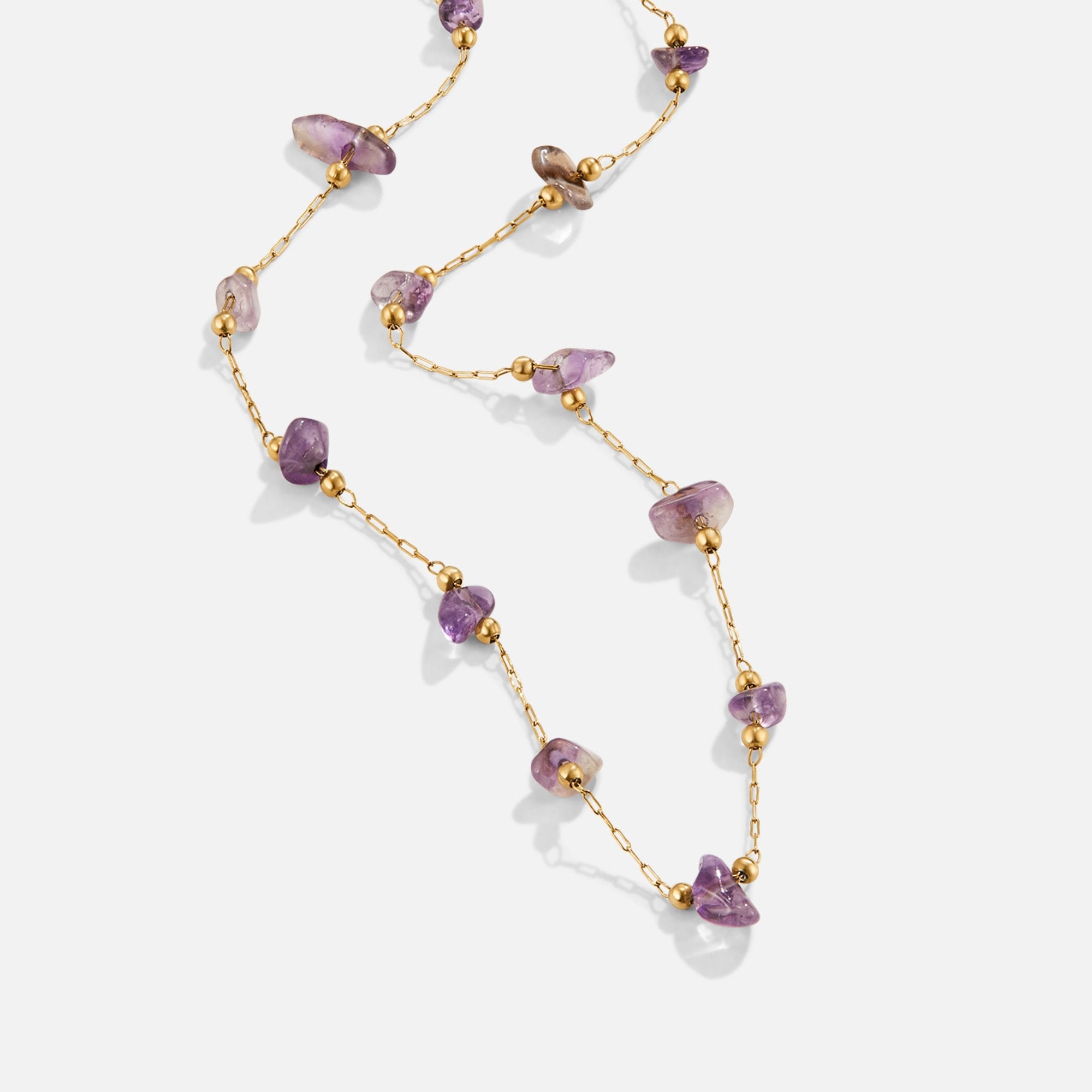 Amethyst Kristallen Bead Ketting Hoofdafbeelding
