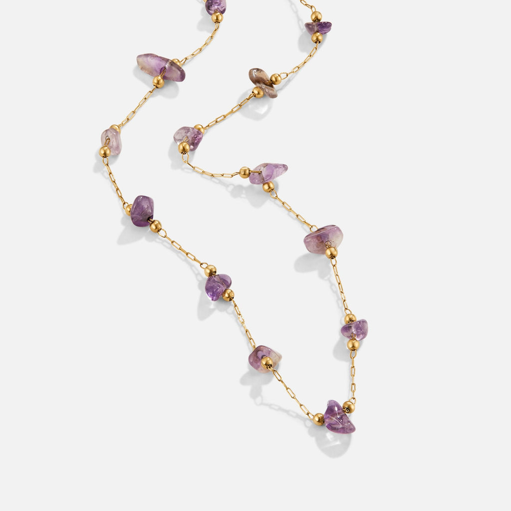 Amethist Kristallen Bead Ketting