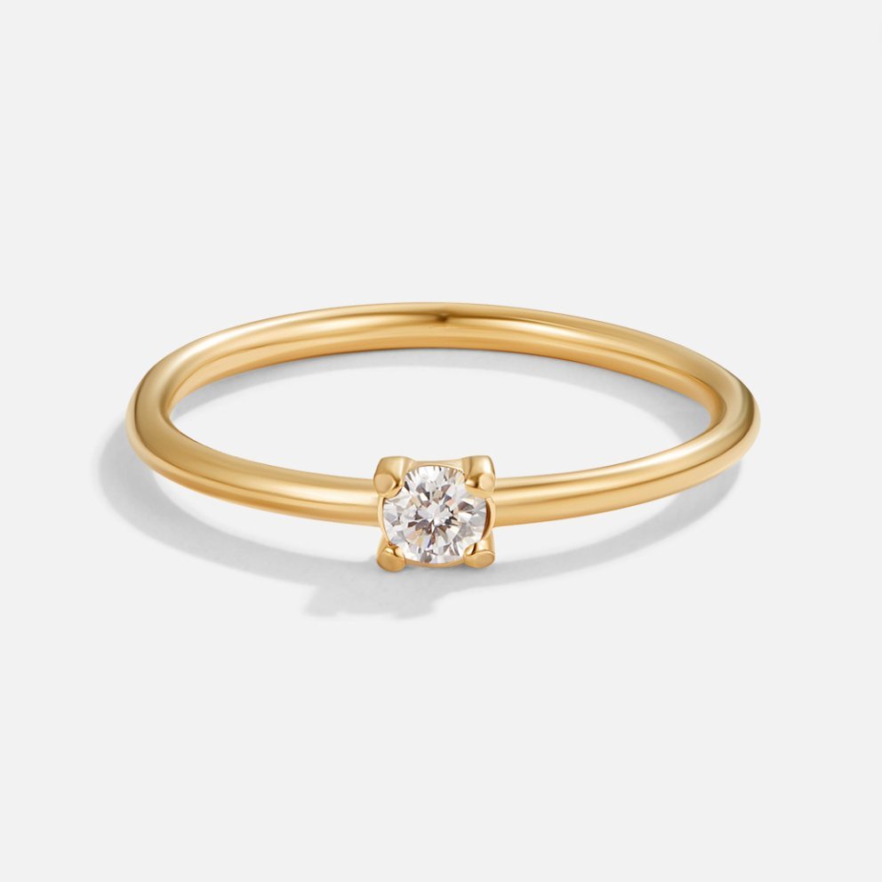 April Birthstone 18K Gouden Ring