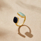 Aquamarijn Wikkel Ring