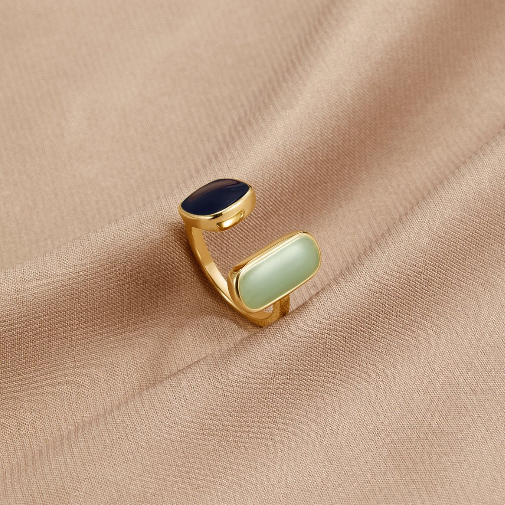 Aquamarijn Wikkel Ring