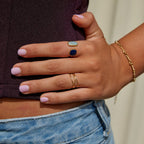 Aquamarijn Wikkel Ring
