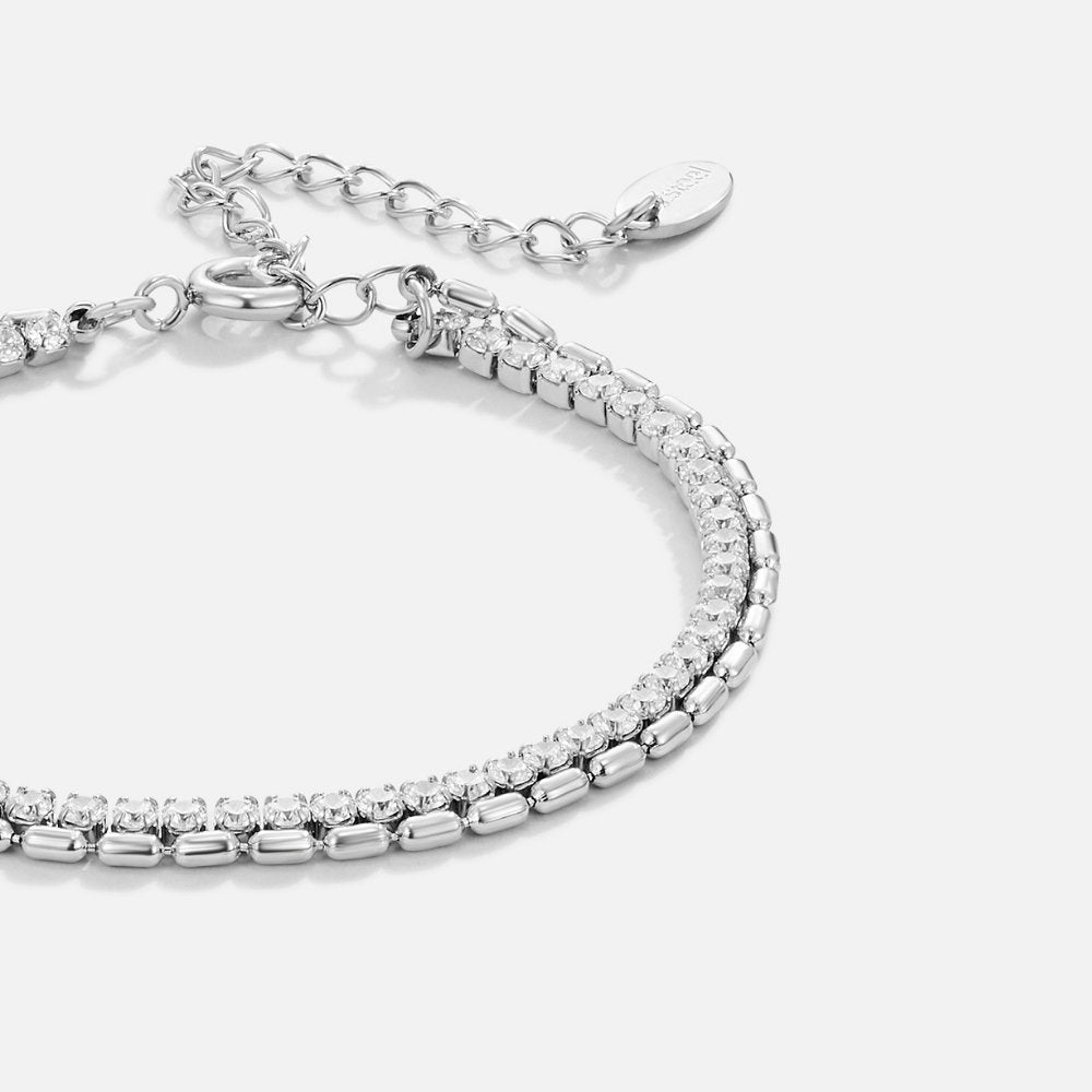 Arelia Kristallen Zilveren Armband Hoofdafbeelding