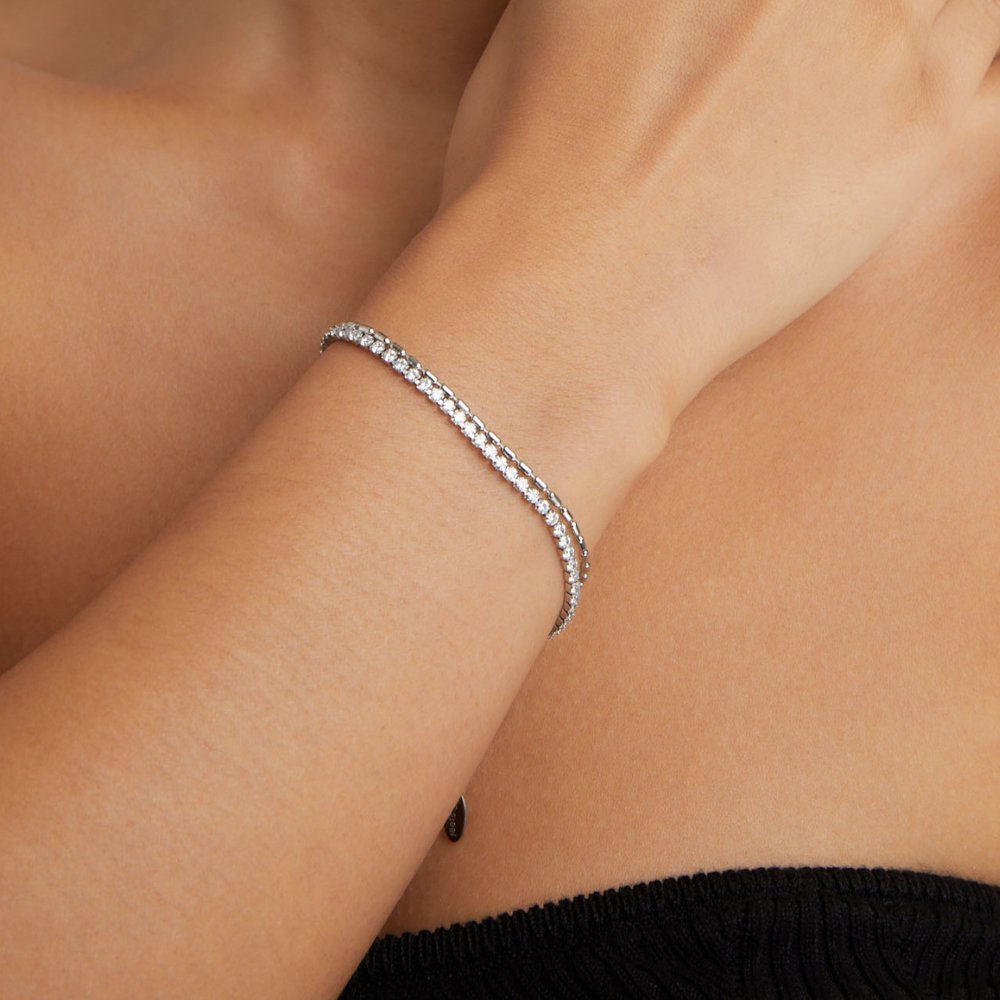 Arelia Kristallen Zilveren Armband Secundaire afbeelding