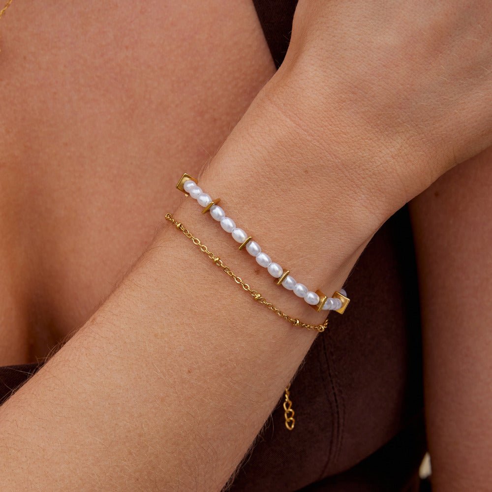 Aria Gelaagde Parel Armband