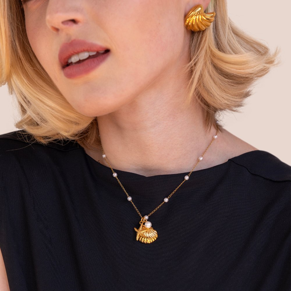 Aria Schelp Bedel Ketting
