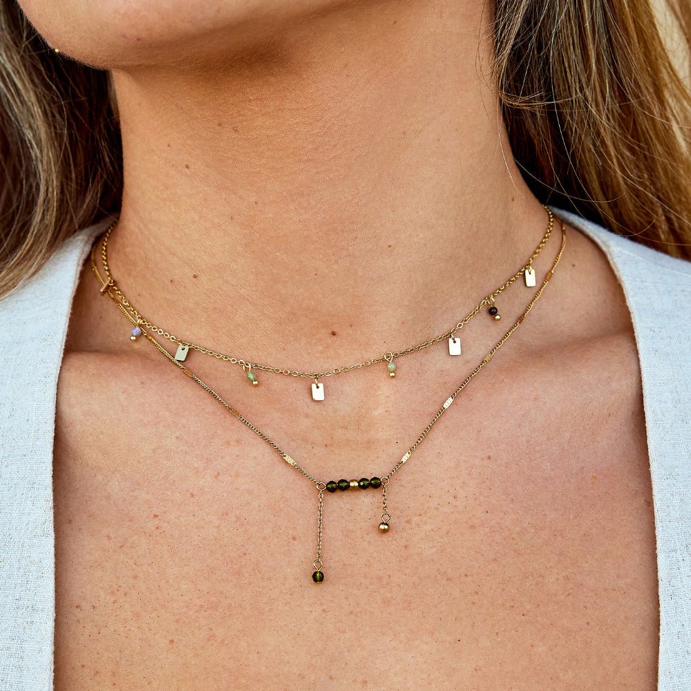 Arizona Green Bead Tassel Ketting Secundaire afbeelding