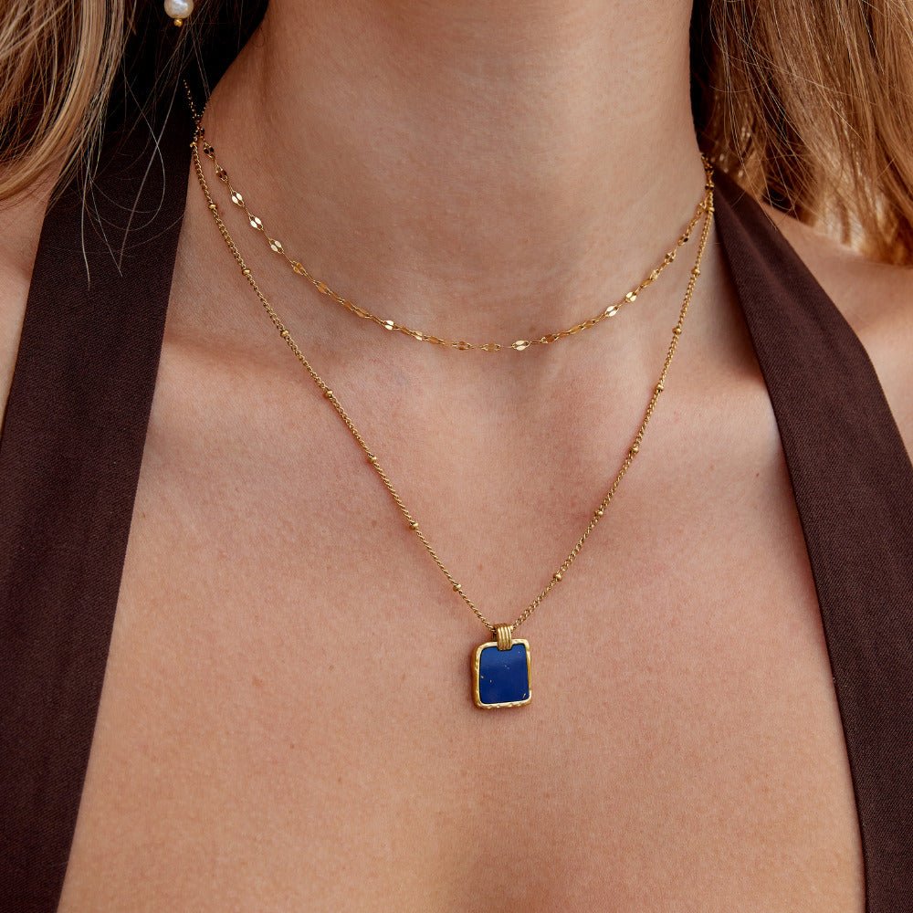 Astoria Blue Stone Hanger Ketting Secundaire afbeelding