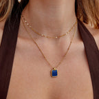 Astoria Blauwe Steen Hanger Ketting