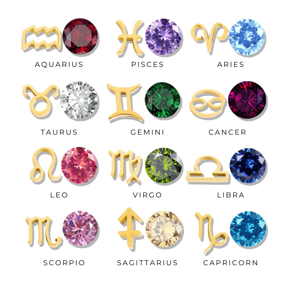 Astria Zodiac Geboortesteen Ketting