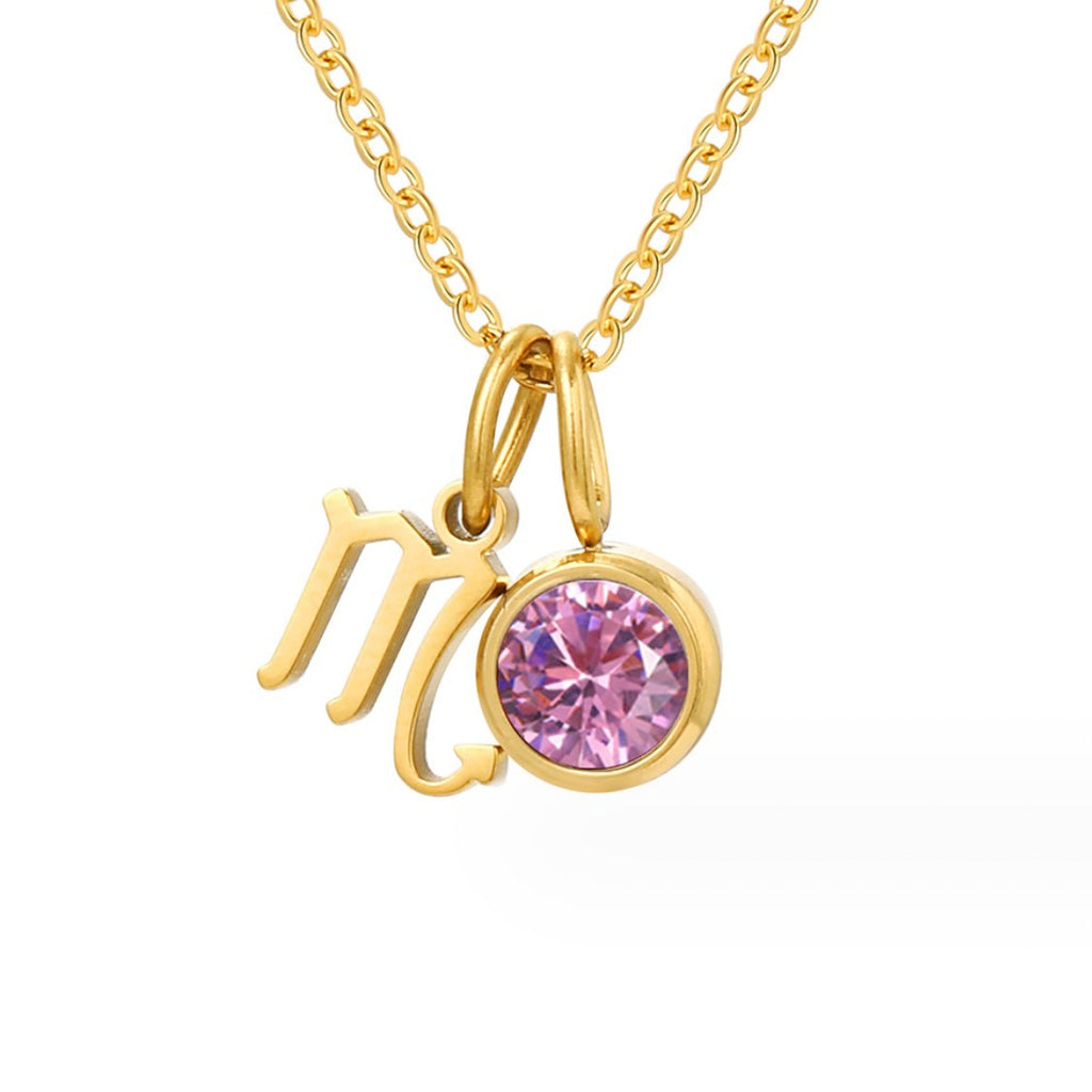 Astria Zodiac Geboortesteen Ketting