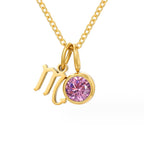 Astria Zodiac Geboortesteen Ketting