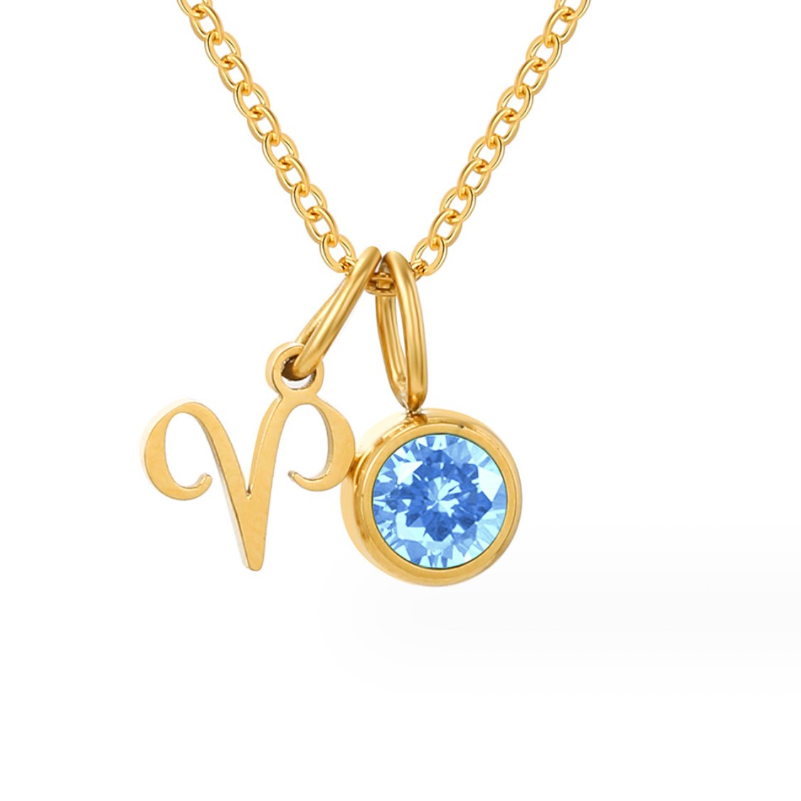 Astria Zodiac Geboortesteen Ketting