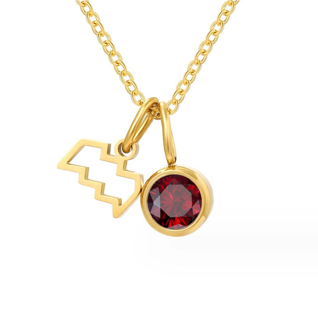 Astria Zodiac Geboortesteen Ketting