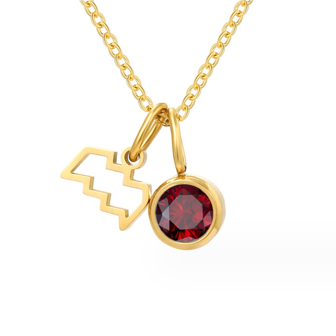Astria Zodiac Geboortesteen Ketting