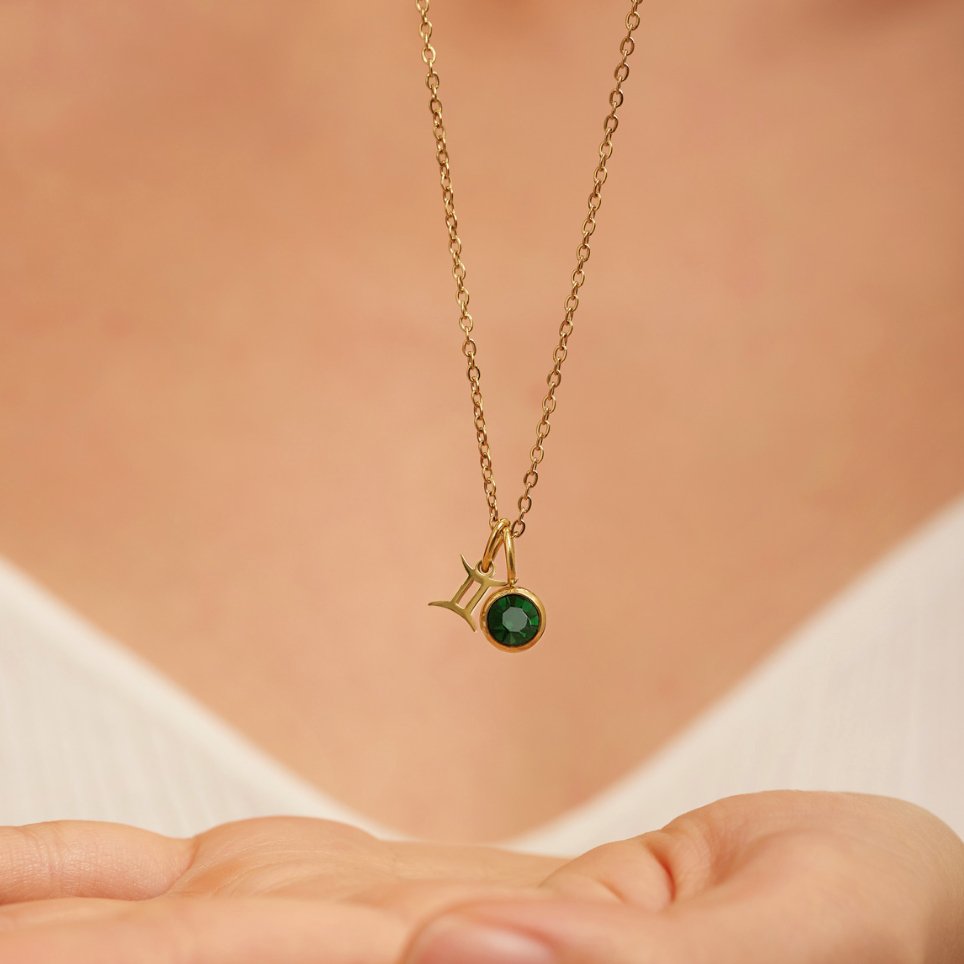 Astria Zodiac Geboortesteen Ketting
