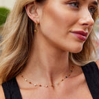 Aventurine Gevlochten Ronde Oorbellen
