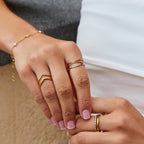 Ayla Three Toned Gelaagde Ring