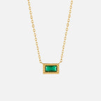 Baguette Geboortesteen Ketting