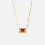 Baguette Geboortesteen Ketting